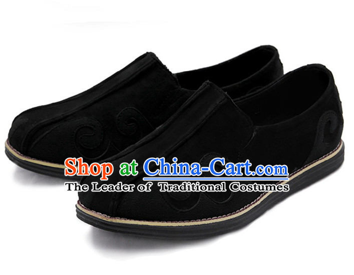 Top Black Chinese Traditional Tai Chi Shoes Kung Fu Shoes Martial Arts Shoes