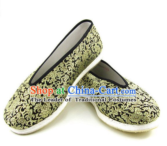 Top Chinese Classic Traditional Tai Chi Shoes Kung Fu Shoes Martial Arts Fabric Shoes for Men or Women