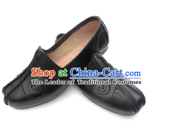 Top Chinese Classic Traditional Kungfu Master Tai Chi Shoes Kung Fu Shoes Martial Arts Leather Shoes