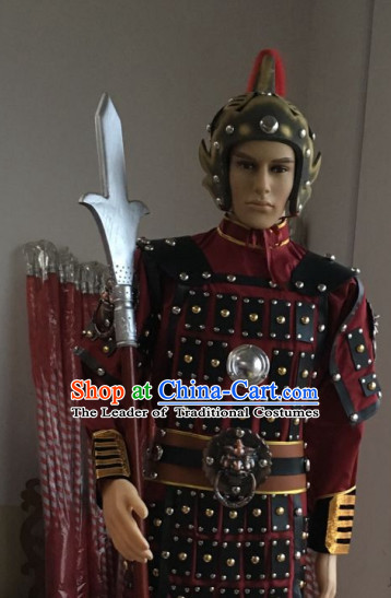 Ancient Chinese General Body Armor Costumes Complete Set