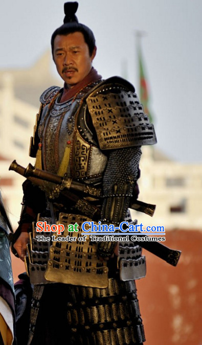 Ancient Chinese General Superhero Body Armor Costumes Complete Set for Men