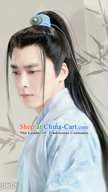 Ancient Chinese Style Male Hanfu Dresses And Coronet Complete Set