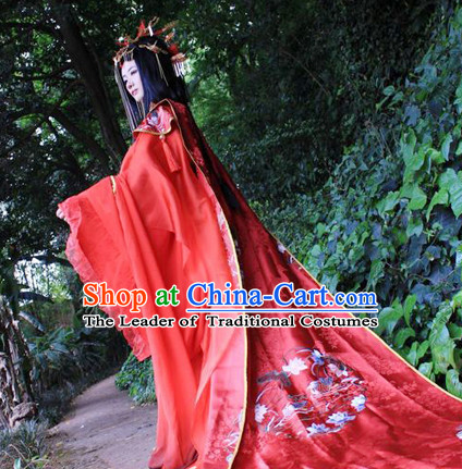 Traditional Chinese Imperial Royal Court Wedding Dress Hanfu Clothing Classical Empress Costumes Complete Set for Women
