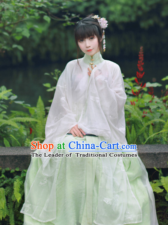 Traditional Chinese Ming Dynasty Noblewoman Blouse Skirt and Hair Jewelry Complete Set for Women