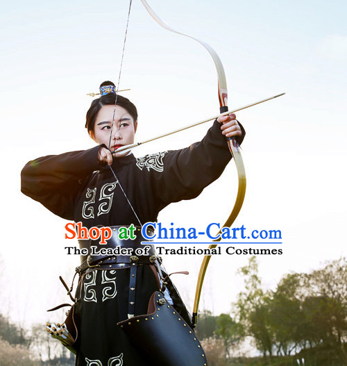 Traditional Chinese Ancient Tang Dynasty Archer Knight Scholar Garment Suits Dresses Complete Set for Women and Men