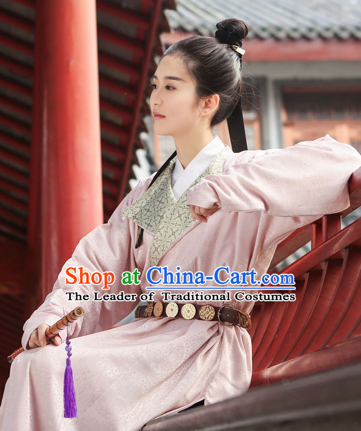 Traditional Chinese Ancient Tang Dynasty Costumes Clothing and Headgear Complete Set for Women and Men