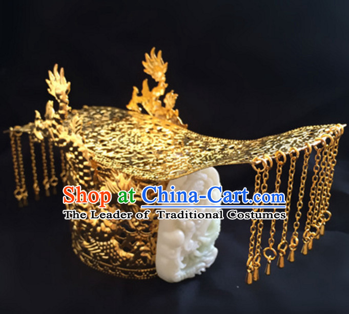 Chinese Ancient Style Prince Emperor Headpieces Hair Jewelry Coronet Crown for Men