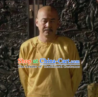 Chinese Qing Dynasty Emperor Inside Clothing Pajamas Blouse and Pants for Men or Boys