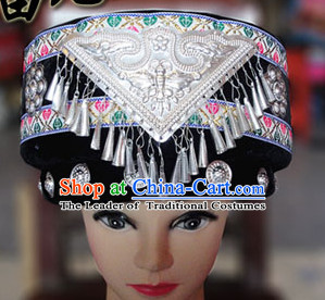 Chinese Traditional Miao Minority Hmong Folk Ethnic Hat for Women