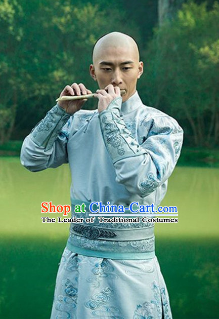 Ancient Chinese Prince Men's Clothing _ Apparel Chinese Traditional Dress Theater and Reenactment Costumes Complete Set for Men