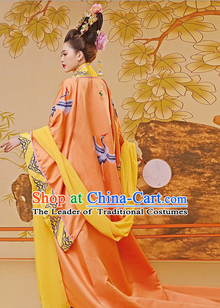 Chinese TV Drama Princess Costume Ancient Theatrical Costumes Historical Clothing and Hair Jewelry Complete Set for Women