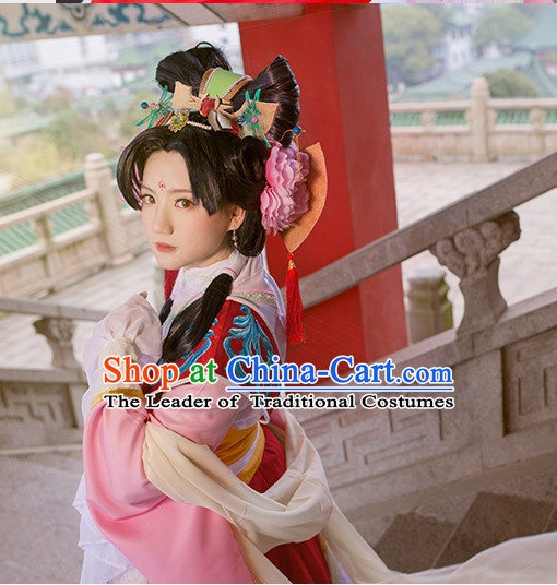 Cosplay Princess Hanfu Hanzhuang Han Fu Han Clothing Traditional Chinese Dress National Costume Complete Set