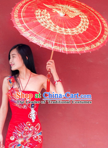 Asian Dance Umbrella China Handmade Classical Wedding Phoenix Umbrellas Stage Performance Bridal Umbrella Dance Props