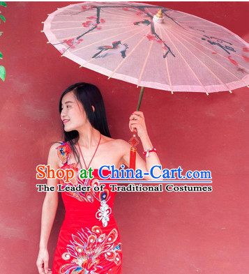 Traditional Rainproof Handmade Chinese Classic Oil Paper Umbrellas China Dance Umbrella Stage Performance Umbrella Dancing Props