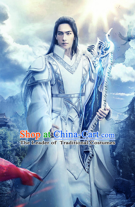 Chinese Ancient Swordsman Hanfu Clothing Film Hero Costumes Traditional Knight Dress Complete Set