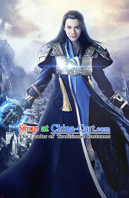 Chinese Ancient Swordsman Hanfu Clothes Film Hero Costumes Traditional Knight Costume Complete Set