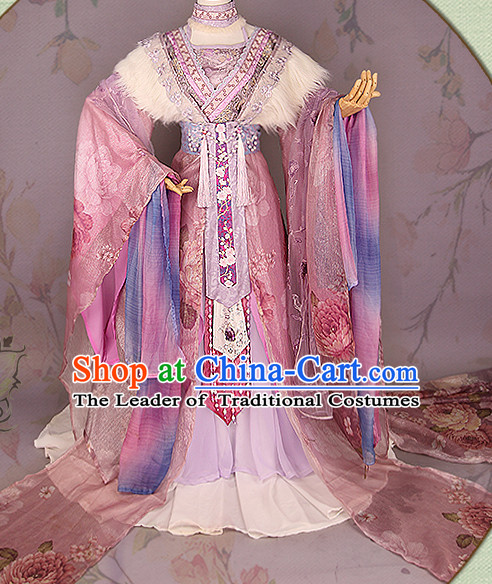 Chinese Princess Hanfu Robe Clothing Handmade Bjd Dress Opera Costume Drama Costumes Complete Set