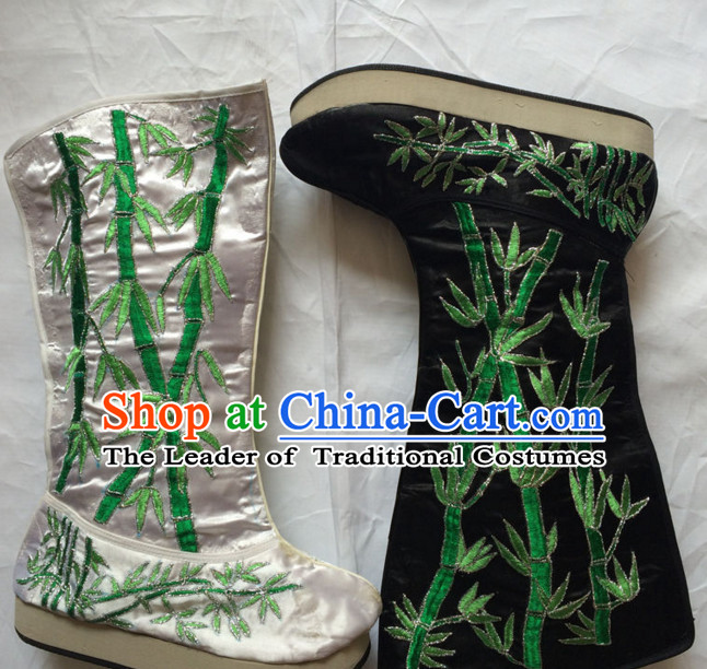 China Beijing Opera Embroidered Bamboo Boots