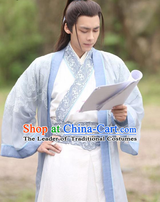 Chinese Ancient Male Swordsman Black Wigs