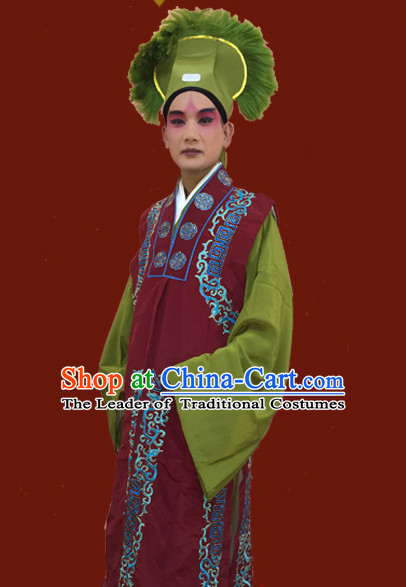 Chinese Opera Beijing Opera Peking Opera Costume Embroidered Robe Hua Dan Opera Costumes and Headdress Complete Set