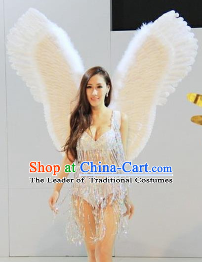 Parade Quality Model Feather Dance Costumes Popular Ostrich Feathers Fancy Bird Costume Stage Costumes Angel Wings Costume Complete Set