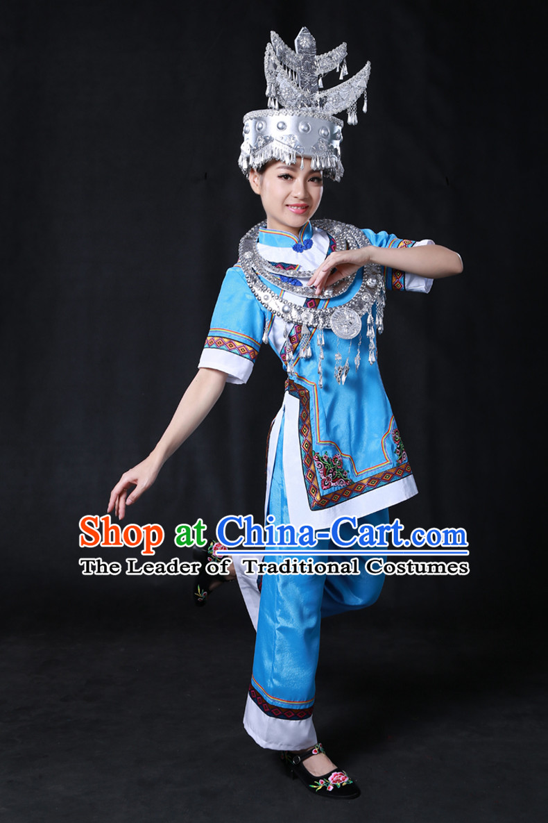 Miao Minority Women Dresses Ethnic Clothing Minority Hmong Dance Costume Minority Dress