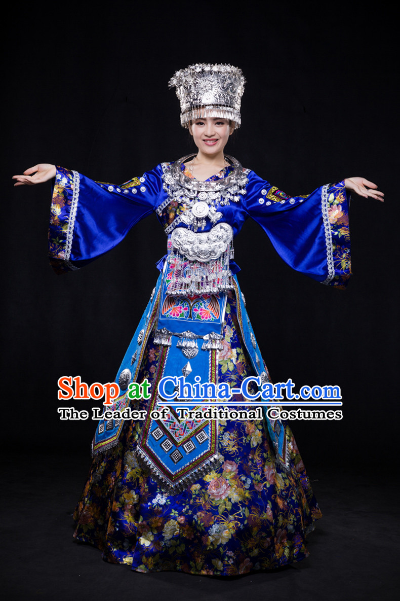Miao Minority Women Dresses Ethnic Clothing Minority Hmong Dance Costume Minority Dress