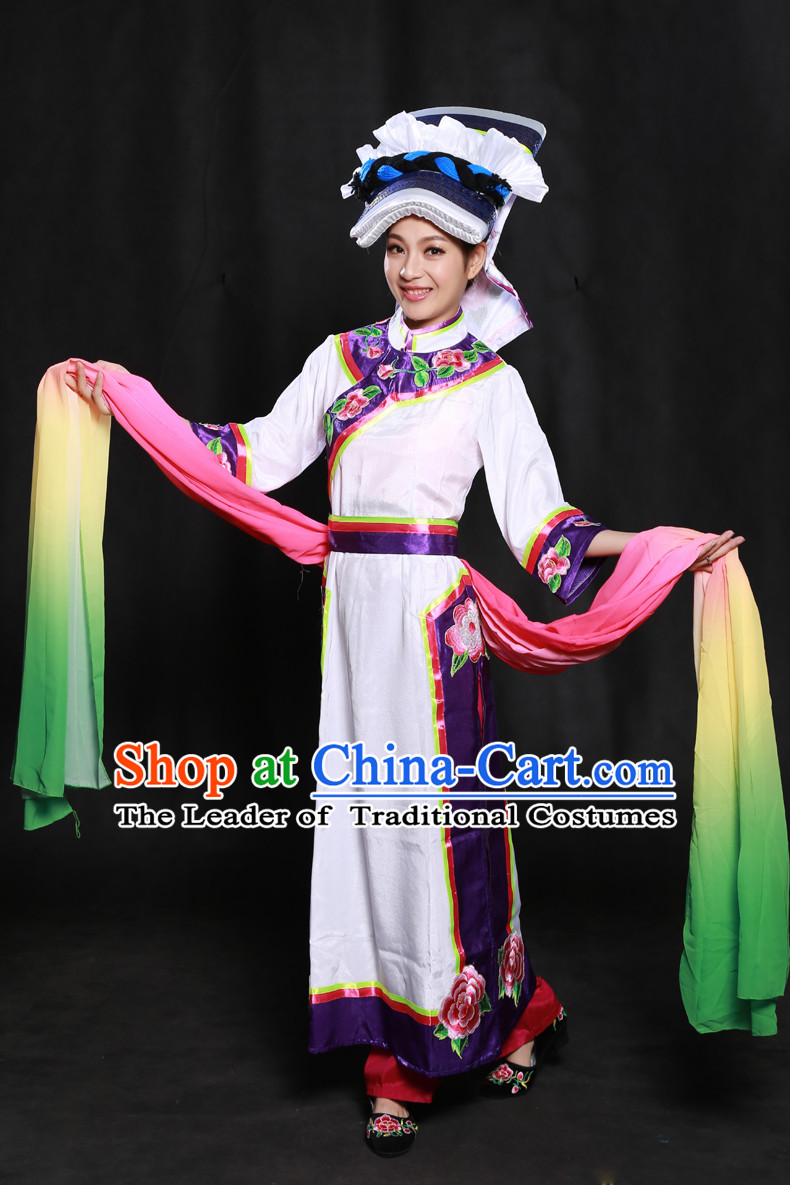 Chinese Minority Dresses Ethnic Clothing Minority Dance Costume Minority Dress Complete Set for Women