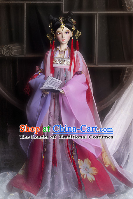 Ancient Chinese Princess Costumes Clothing Traditional Costumes Hanfu and Accessories Complete Set