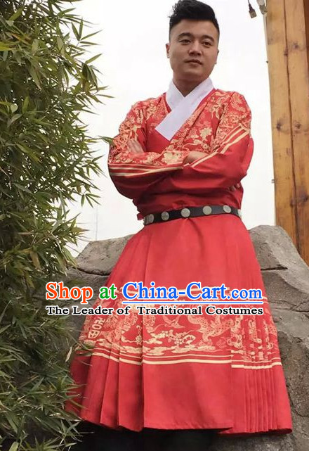 Traditional Chinese Ancient Ming Dynasty Clothing Imperial Wedding Dresses Beijing Classical Chinese Bridal Clothing for Men