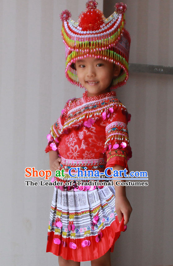 Hmong Minority Dresses Miao Clothing Ethnic Miao Minority Dance Costume Minority Dress Dance Miao Costumes Complete Set
