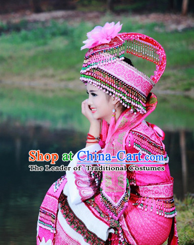 Hmong Minority Miao Clothing Ethnic Miao Minority Dance Costume Minority Dress Dance Miao Costumes Hat