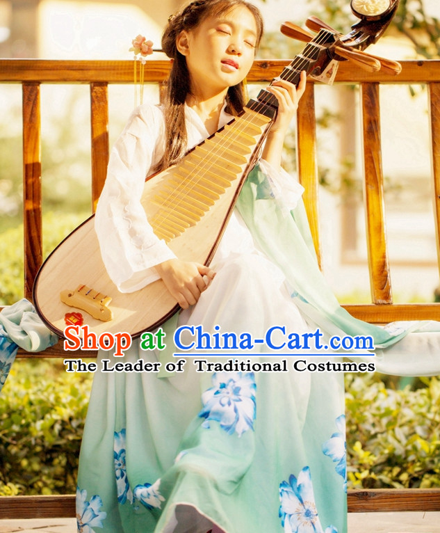 Traditional Chinese Stage Tang Dynasty Ruqun Hanfu Costume Historical Dress Complete Set for Women Girls