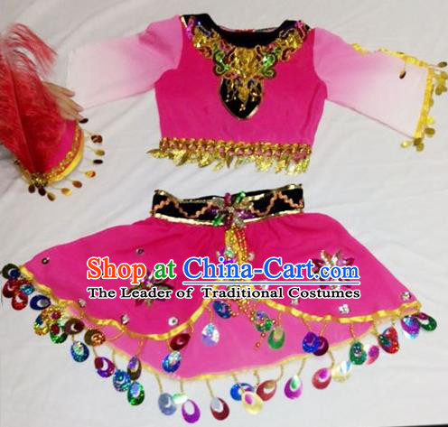 Traditional Chinese Yangge Children Fan Dancing Costume Folk Dance Yangko Costume for Women