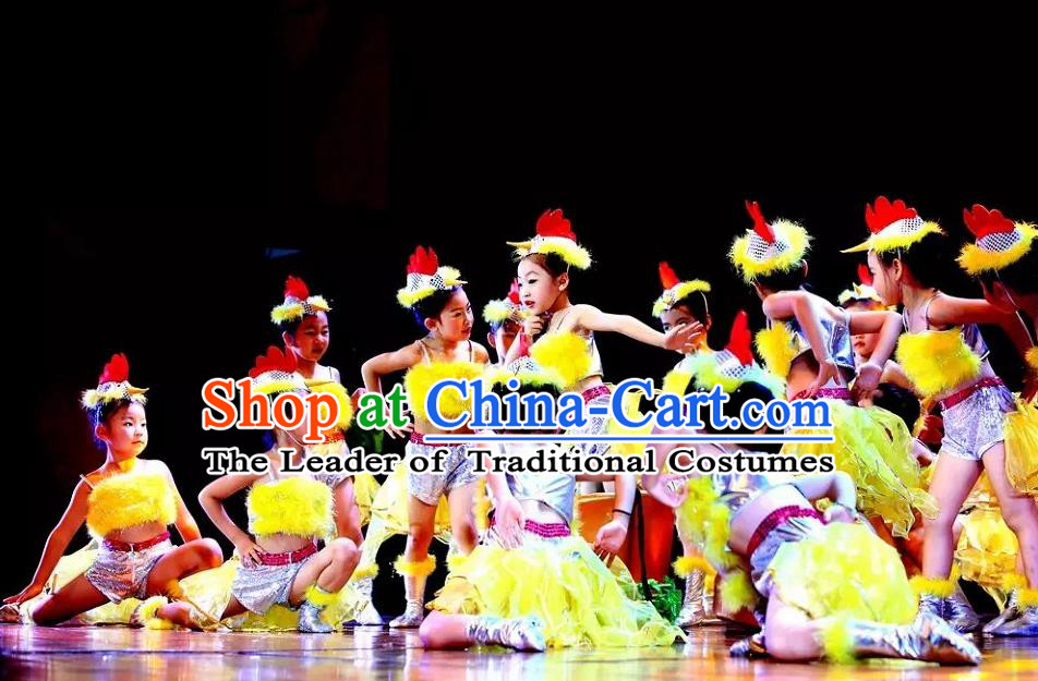 Traditional Chinese Yangge Children Fan Dancing Costume Folk Dance Yangko Costume for Women