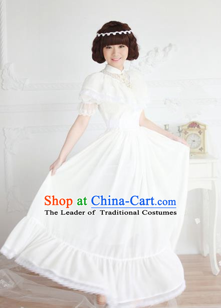 Traditional Classic White Silk Pajamas Heavy Lace Embroidery Evening Dress Restoring Garment Skirt Braces Skirt