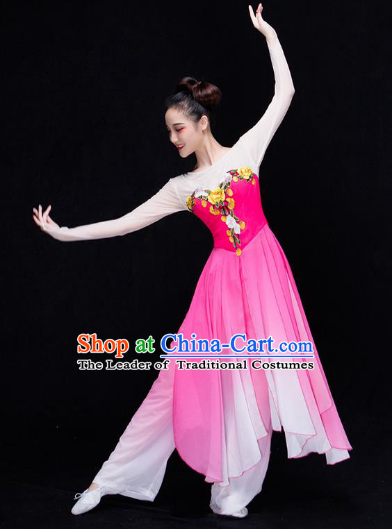 Traditional Chinese Yangge Fan Dancing Costume