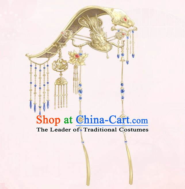 Traditional Chinese Ancient Jewelry Accessories, Ancient Chinese Imperial Emperor Crown, Tang Dynasty Female Emperor Wu Zetian Crown for Women