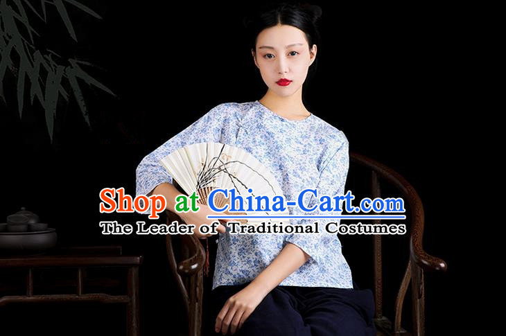 Traditional Classic Women Clothing, Traditional Classic Chinese Republic Of China Cotton Chinese Plate Buttons Jacket Chinese Blouse for Women