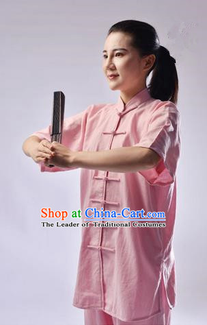 Top Linen Kung Fu Costume Martial Arts Kung Fu Training Uniform Gongfu Shaolin Wushu Clothing Tai Chi Taiji Teacher Suits Uniforms for Women