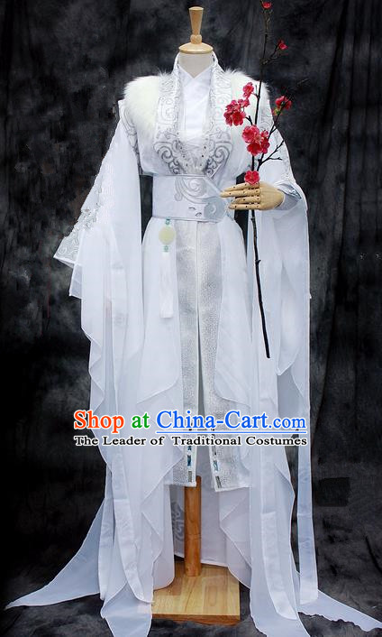 Chinese Ancient Cosplay Costumes Chinese Traditional Embroidered Clothes Ancient Chinese Cosplay Swordsman Knight Costume Complete