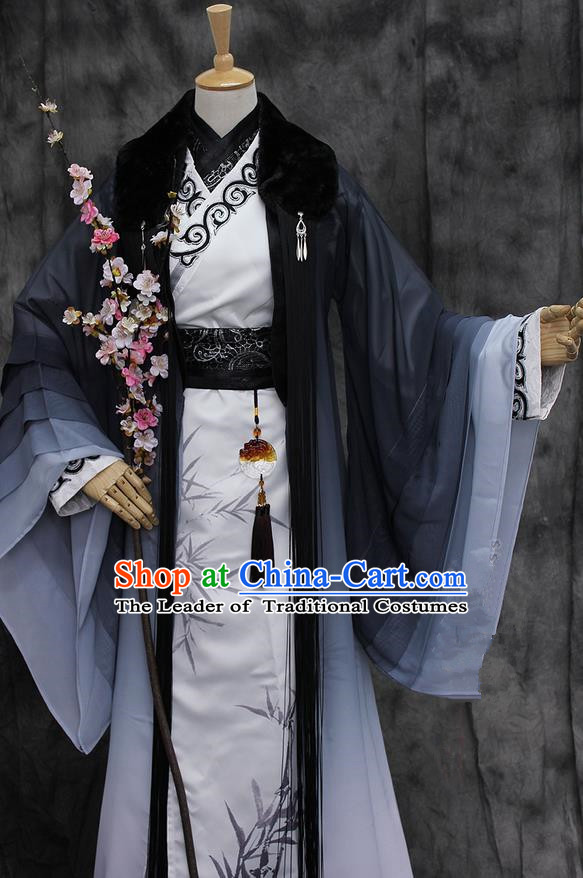 Chinese Ancient Cosplay Costumes Chinese Traditional Embroidered Clothes Ancient Chinese Cosplay Swordsman Knight Costume Complete