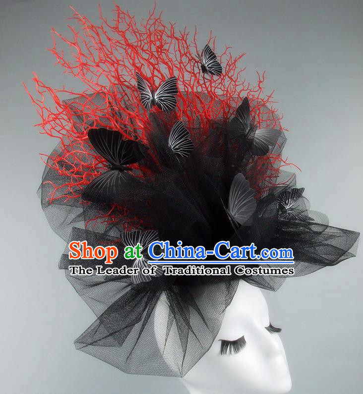 Top Performance Catwalks Headwear Halloween Cosplay Hair Accessories Mask headpiece