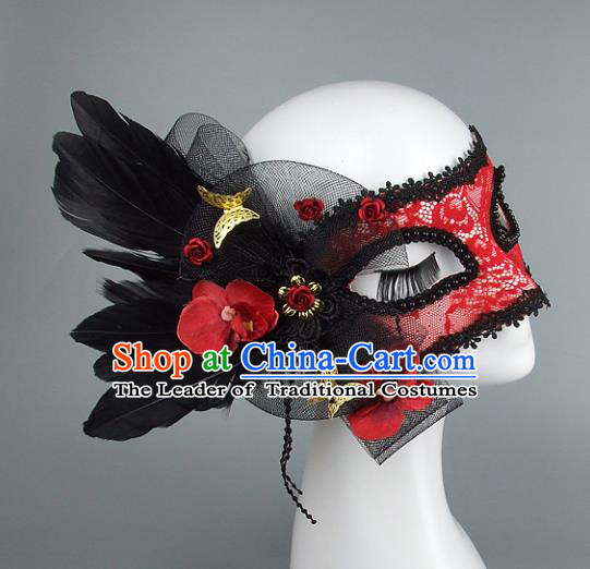 Top Performance Catwalks Headwear Halloween Cosplay Hair Accessories Mask headpiece
