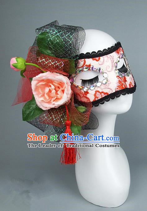 Top Performance Catwalks Headwear Halloween Cosplay Hair Accessories Mask headpiece