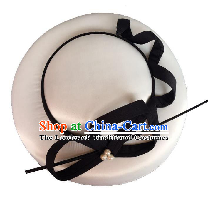 Handmade Baroque Hair Accessories Headwear, Bride Ceremonial Occasions White Hat for Women