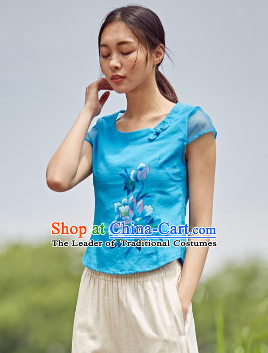 Traditional Ancient Chinese Young Women Cheongsam Dress Republic of China Tangsuit Stand Collar Blouse Dress Tang Suit Clothing for Women