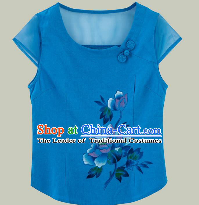 Traditional Ancient Chinese Young Women Cheongsam Dress Republic of China Tangsuit Stand Collar Blouse Dress Tang Suit Clothing for Women