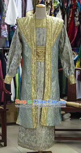 Traditional Ancient Chinese Emperor Costume, Asian Chinese Tang Dynasty Majesty Embroidered Robe Clothing for Men