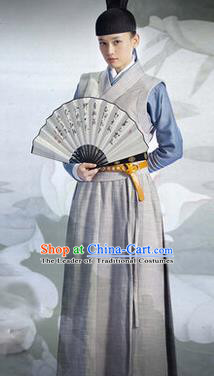 Traditional Ancient Chinese Swordsman Costume, Asian Chinese Ming Dynasty Nobility Childe Clothing for Men
